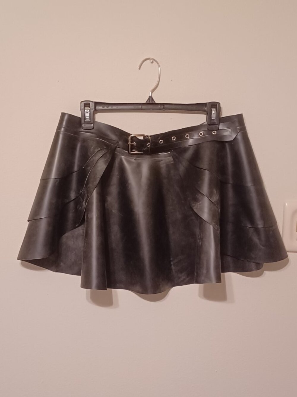 Black 3 Layer Peplum Skirt Large/XL